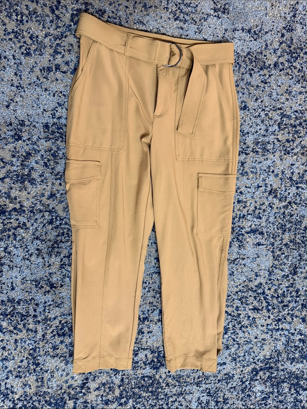 Banana Republic Women's Tan Cargo Jogger Pants with Belt